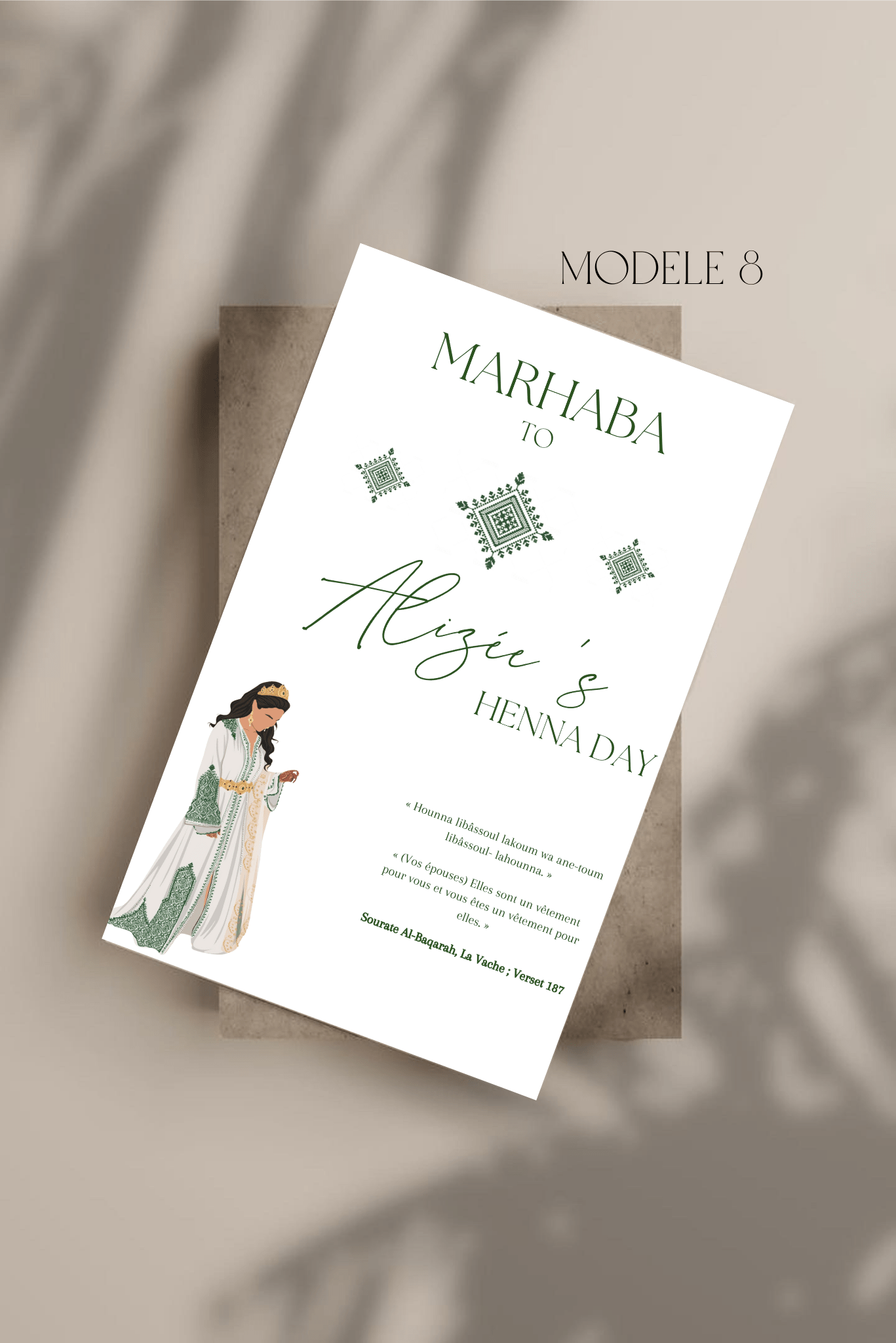 Carte de bienvenue henna