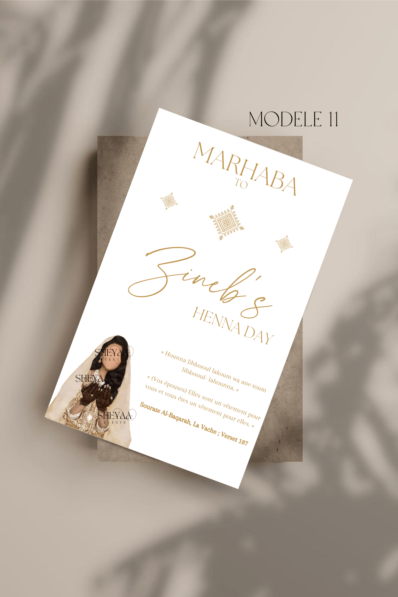Carte de bienvenue henna