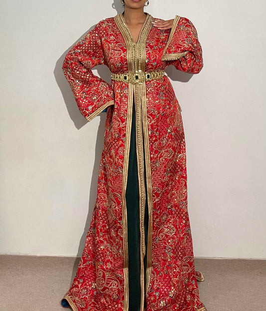 Takshita Sari Orange/Vert